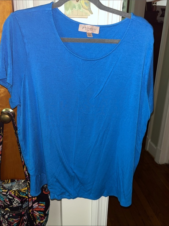 Philosophy Tops - Philosophy Bright Blue Short-Sleeve Scoop Neck Tee